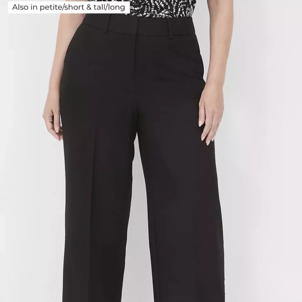NWT- 2 pairs Lane Bryant Perfect Drape Wide Leg Women’s Dress Pants in Black